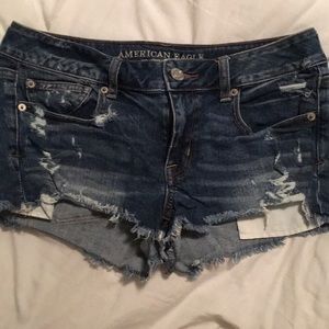 American Eagle “shortie” denim shorts